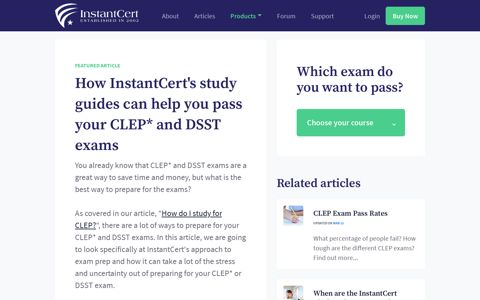 How InstantCert's study guides can help you pass your CLEP ...