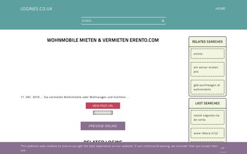 Wohnmobile mieten & vermieten Erento.com - General Information ...