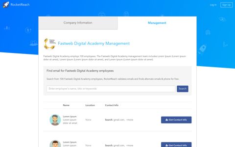 Fastweb Digital Academy Management - RocketReach