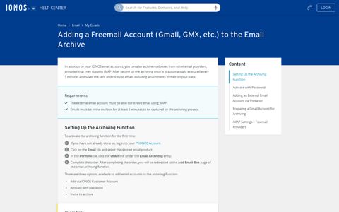 Adding a Freemail Account (Gmail, GMX, etc.) to the Email ...