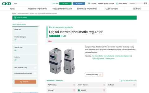 Digital electro pneumatic regulator EVD | Component products ...
