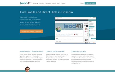 Lead411 Chrome Extension - Find Verified Emails and Direct ...