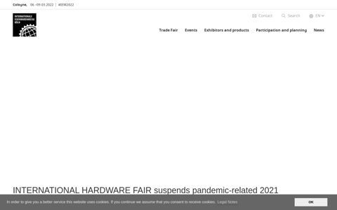 EISENWARENMESSE - International Hardware Fair Cologne ...