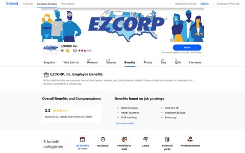 EZCORP, Inc. benefits | Indeed.com