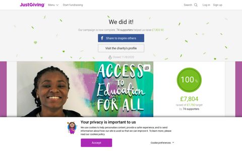Access to Education for All - JustGiving
