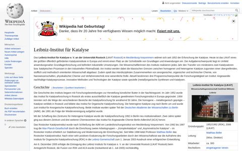 Leibniz-Institut für Katalyse – Wikipedia