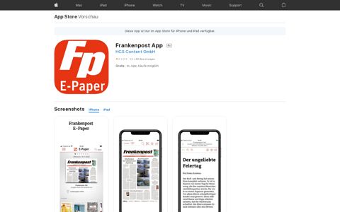‎Frankenpost App im App Store