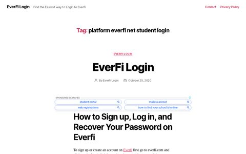 platform everfi net student login – EverFi Login