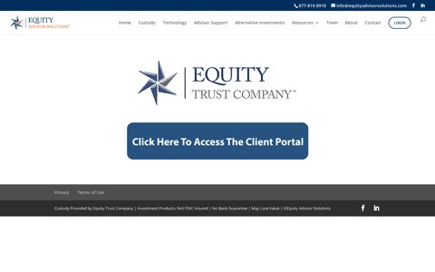 Client Log-In - Equity Advisor Solutions