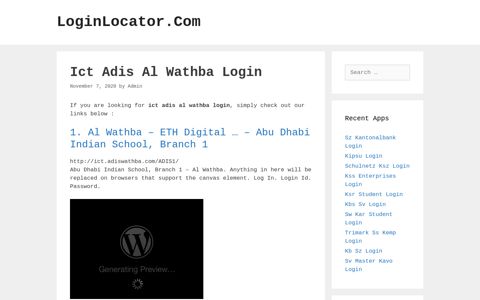 Ict Adis Al Wathba Login - LoginLocator.Com