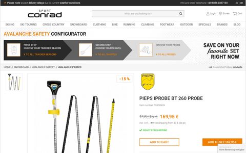 Buy Pieps IProbe BT 260 online at Sport Conrad