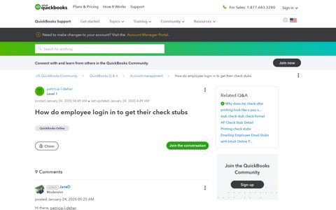 How do employee login in to get their check stubs - QuickBooks