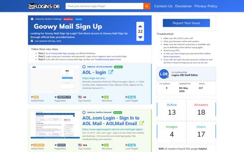 Goowy Mail Sign Up - Logins-DB
