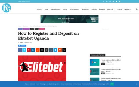How to Register and Deposit on Elitebet Uganda