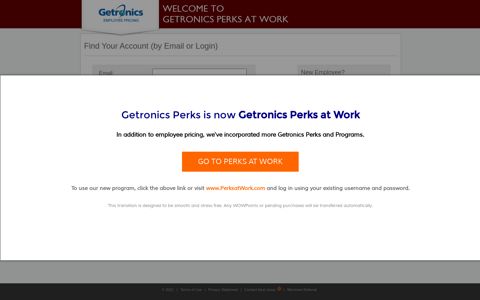 by Email or Login - Getronics Perks at Work