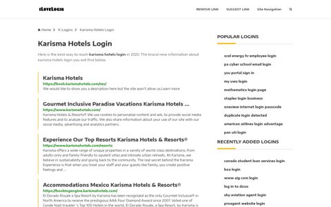 Karisma Hotels Login ❤️ One Click Access - iLoveLogin