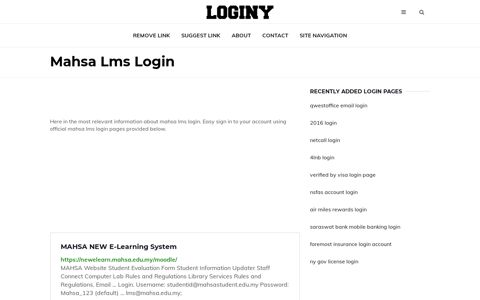 Mahsa Lms Login ✔️ One Click Login - loginy.co.uk