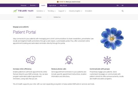 Patient portal | TELUS Health