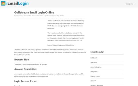 Gulfstream Email Login Page URL 2020 | iEmailLogin