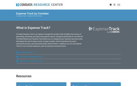 Expense Track by Comdata - Comdata Resource Center