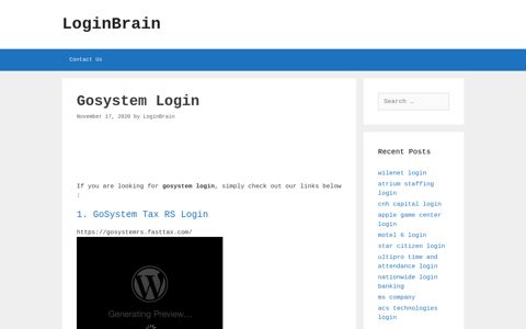 Gosystem Gosystem Tax Rs Login - LoginBrain