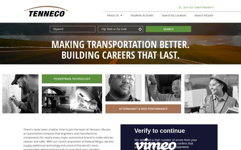 Careers Home | Tenneco
