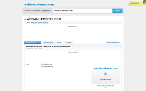 webmail.embitel.com at WI. Roundcube Webmail :: Welcome ...
