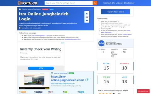Ism Online Jungheinrich Login - Portal-DB.live