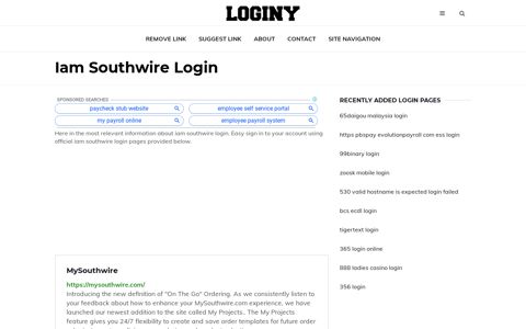 Iam Southwire Login ✔️ One Click Login - loginy.co.uk