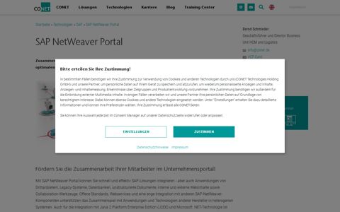 SAP NetWeaver Portal | CONET