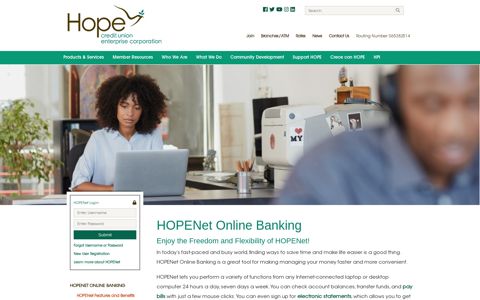 HOPENet Online Banking | Hope Credit Union