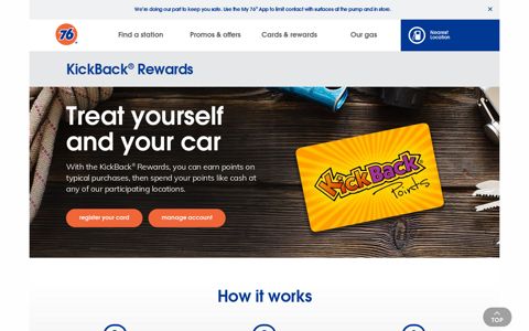 KickBack Rewards - 76 Gas Stations