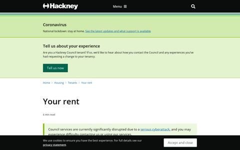 Your rent | Hackney Council