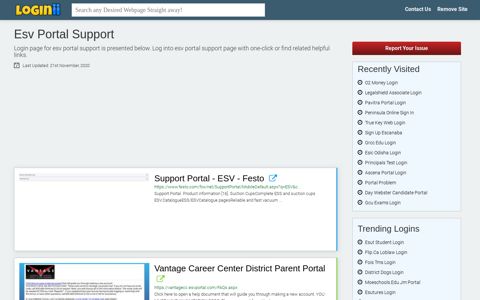 Esv Portal Support - Loginii.com