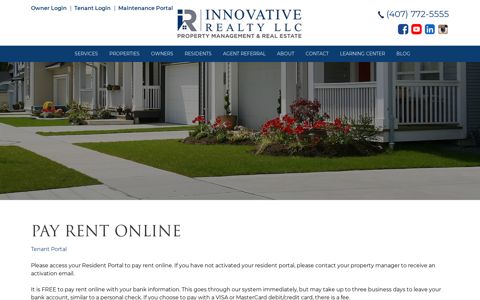 Pay Rent Online - Innovative Realty, LLC