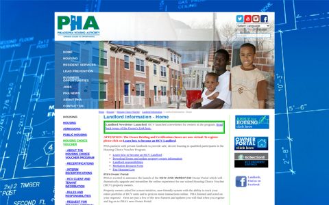 Landlord Information - Philadelphia Housing Authority
