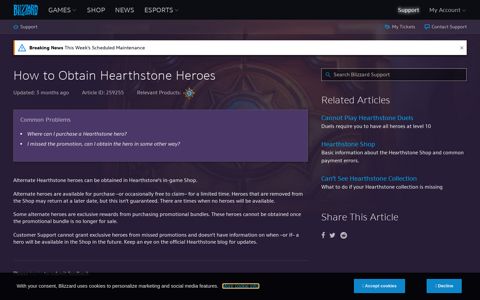 How to Obtain Hearthstone Heroes - Blizzard Support