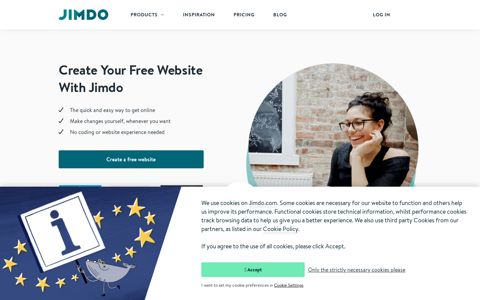 Create your free, personal website | Jimdo
