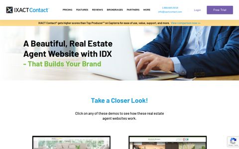 Real Estate Agent Website Builder with IDX | IXACT Contact