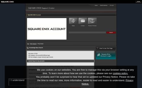 SQUARE ENIX Account - SQUARE ENIX Support Center
