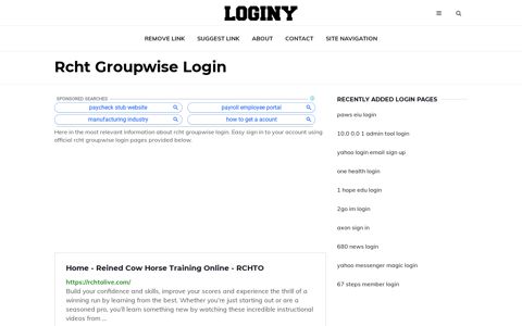 Rcht Groupwise Login ✔️ One Click Login - Loginy