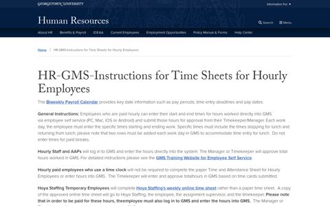 HR-GMS-Instructions for Time Sheets for Hourly Employees ...