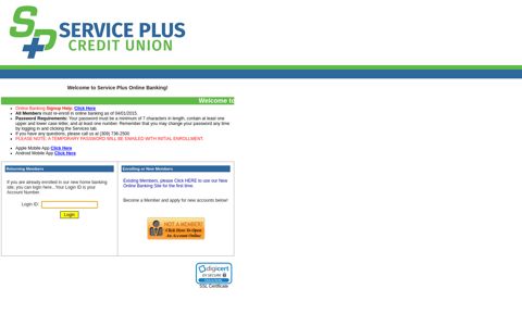 Service Plus Online Banking! - Homebanking
