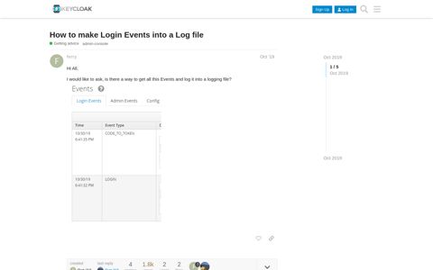 How to make Login Events into a Log file - Getting ... - Keycloak