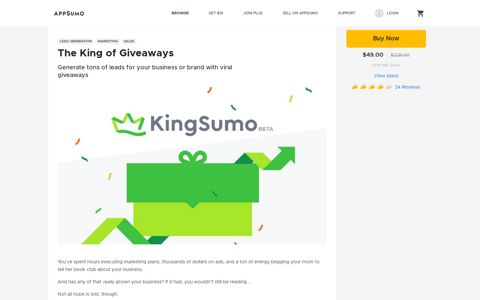 KingSumo | Exclusive Offer from AppSumo
