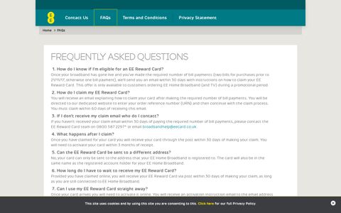 Frequently Asked Questions | EE