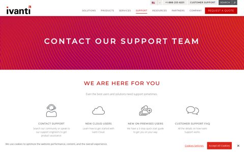 Technical and Customer Support Contact Info | Ivanti