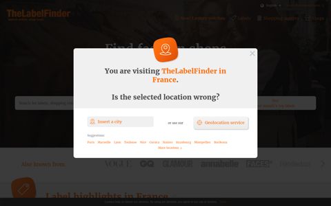 TheLabelFinder - Search online. Shop local.