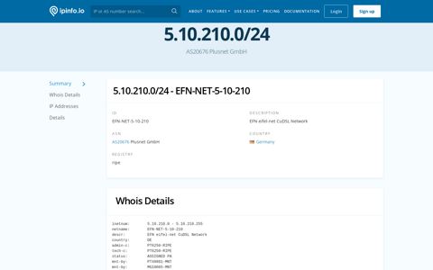 5.10.210.0/24 Netblock Details - EFN eifel-net CuDSL Network ...