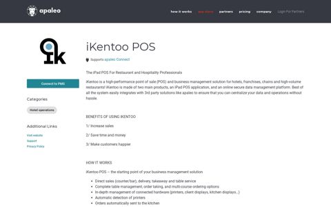 iKentoo POS | apaleo app store